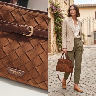 DIANA&CO kézi,- váll,- és oldaltáska különleges brown 