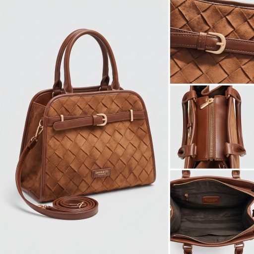 DIANA&CO kézi,- váll,- és oldaltáska különleges brown 