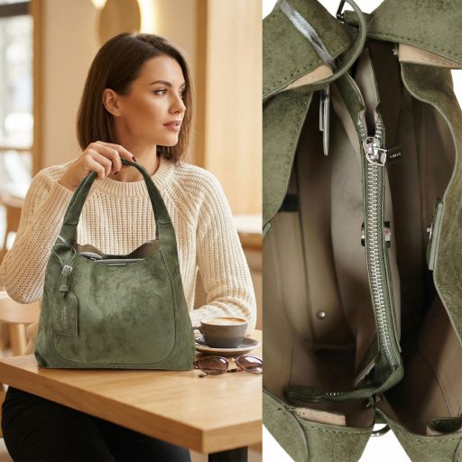 DIANA&CO váll,- és oldaltáska olivazöld