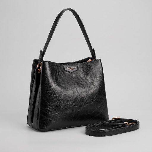 DIANA&CO váll,- és oldaltáska magasfényű fekete 