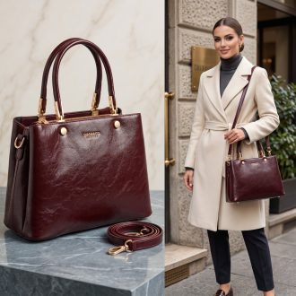 DIANA&CO kézi,- váll,- és oldaltáska elegáns bordeaux 