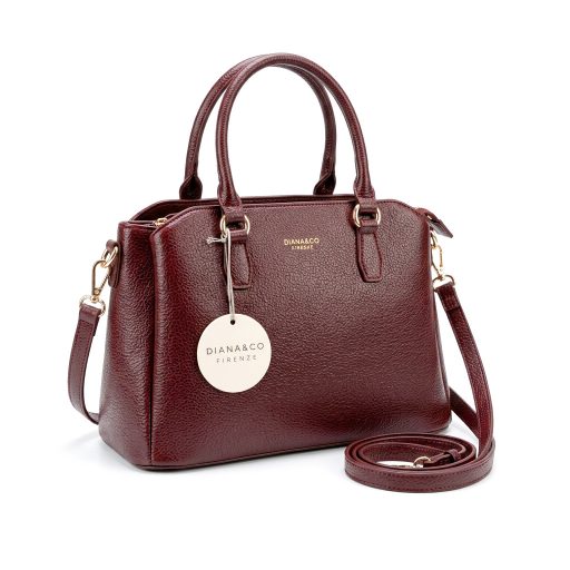 DIANA&CO kézi,- váll,- és oldaltáska elegáns bordeaux 