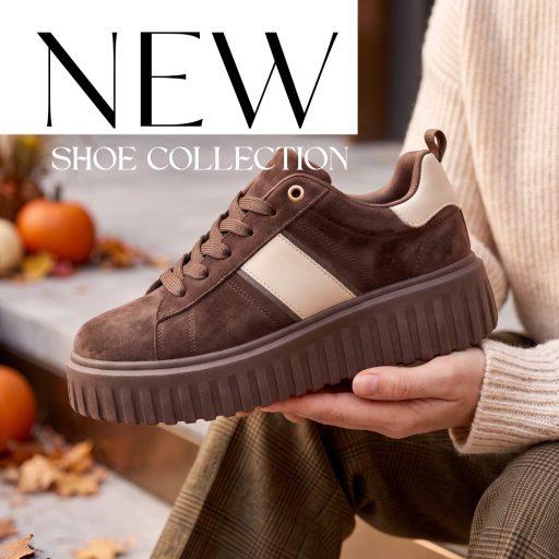 Co vastag platform talpas barna-bézs sneaker 