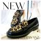FRANCESCO MILANO PREMIUM extravagáns leopárd mintás fekete loafer