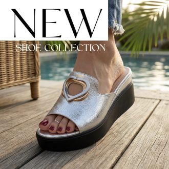 Bos vastag fekete platform talpas ezüst papucs 