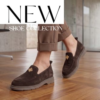 TUTTO BENE SCARPE arany díszes velúrbőr mocca slip-on 