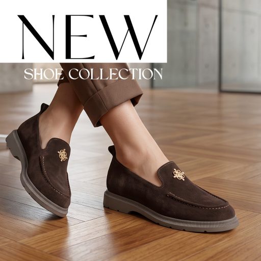 TUTTO BENE SCARPE arany díszes velúrbőr mocca slip-on 