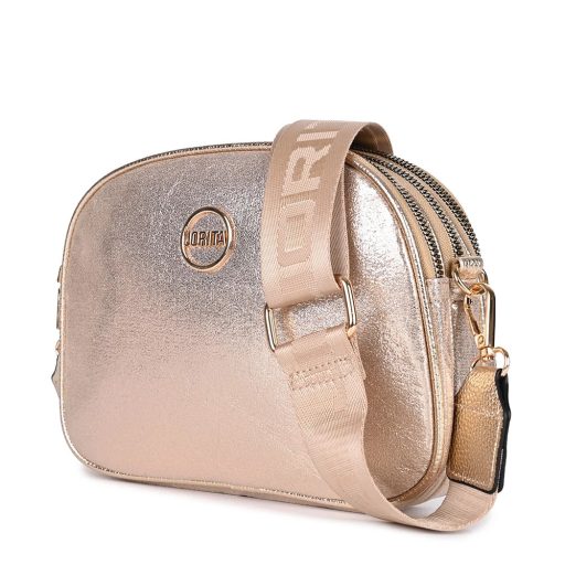 Oldaltáska csillogó rosegold