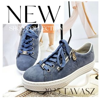 RIEKER platform talpas farmerkék sneaker 