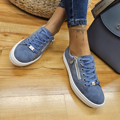 RIEKER platform talpas farmerkék sneaker 