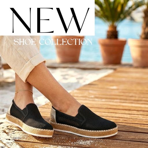 RIEKER enyhén vastag talpú hálós fekete kényelmi slip-on 