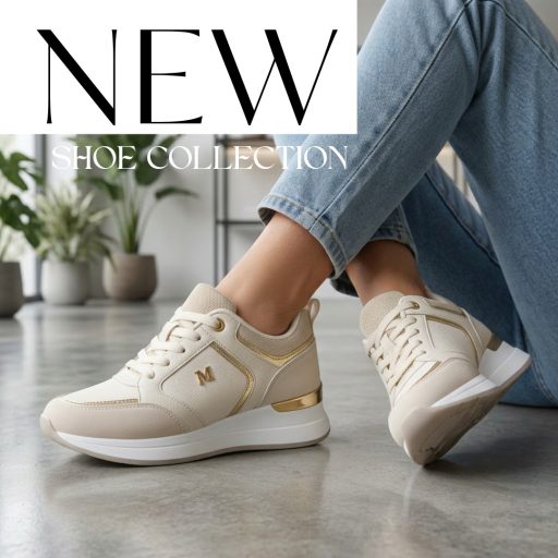 Co platform talpas bézs-arany sneaker