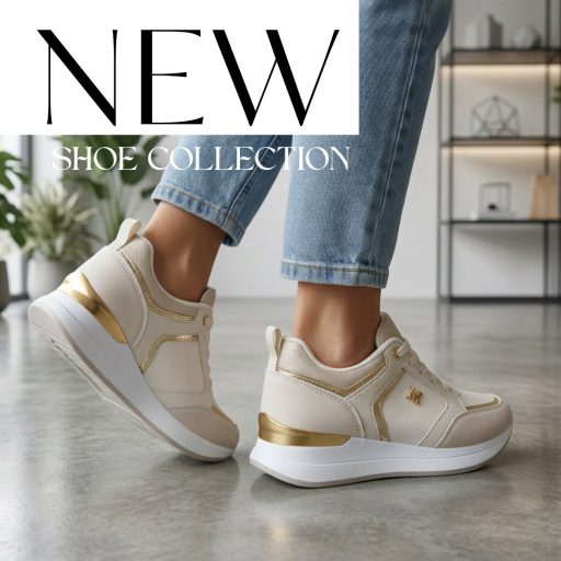 Co platform talpas bézs-arany sneaker