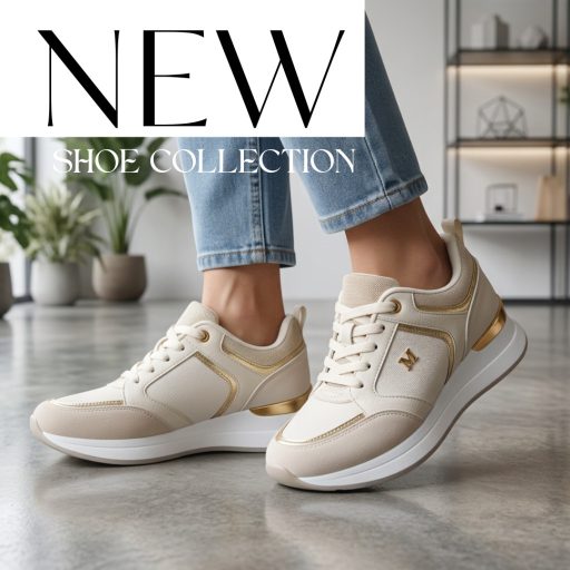 Co platform talpas bézs-arany sneaker