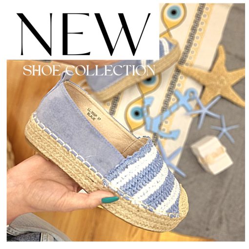 Sea emelt talpú kék espadrille