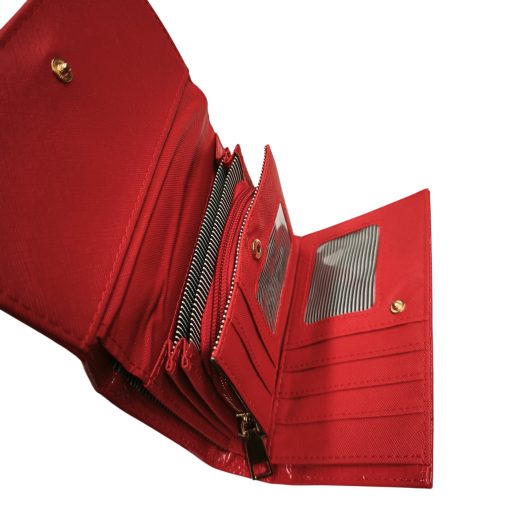 Pénztárca hajtókás elejű lakk croco 