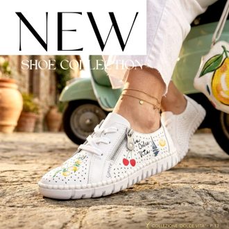 RIEKER lyukacsos színes mintás kényelmi fehér sneaker 