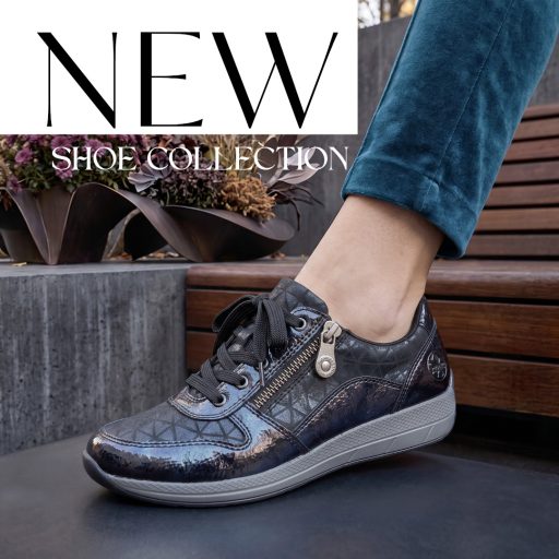 RIEKER magasfényű sötétkék sneaker 