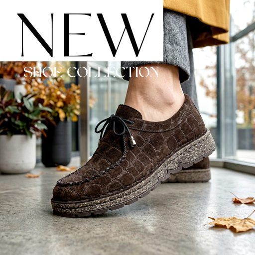 TUTTO BENE SCARPE croco mintás barna bőr félcipő 