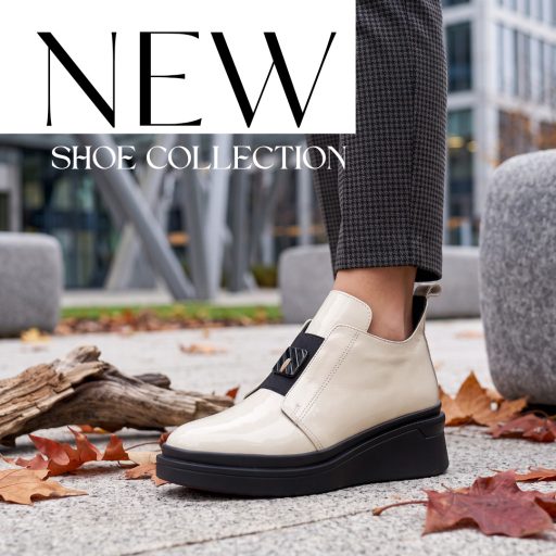 TUTTO BENE SCARPE  emelt talpú magasfényű beige bokacsizma 