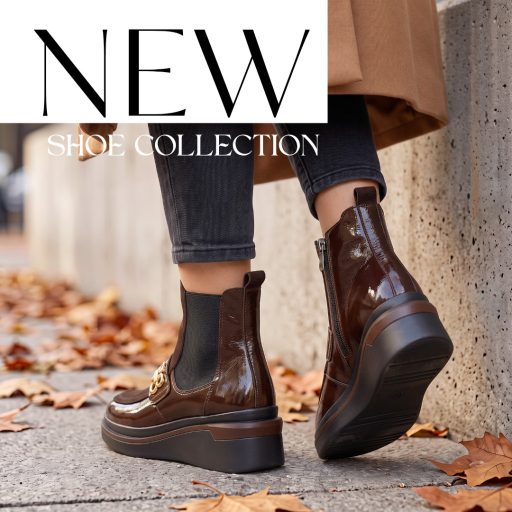 TUTTO BENE SCARPE  emelt talpú magasfényű betétes velúrbőr mocca bokacsizma 