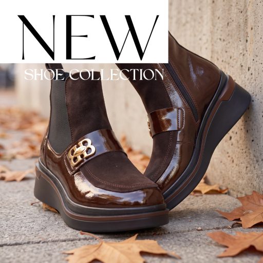 TUTTO BENE SCARPE  emelt talpú magasfényű betétes velúrbőr mocca bokacsizma 