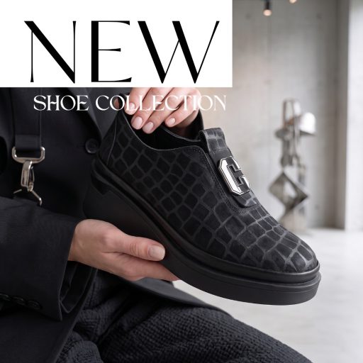 TUTTO BENE SCARPE emelt platform talpas fekete slip-on 