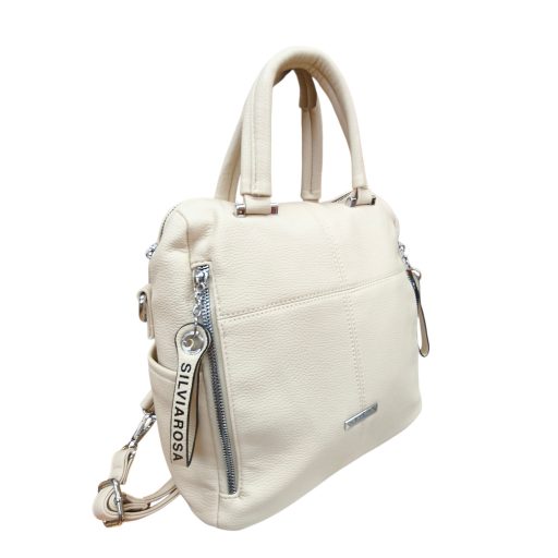 SILVIAROSA kézi,- váll,- és hátitáska bézs 