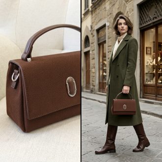   SILVIAROSA kézi,- váll,- és oldaltáska kisméretű csini brown