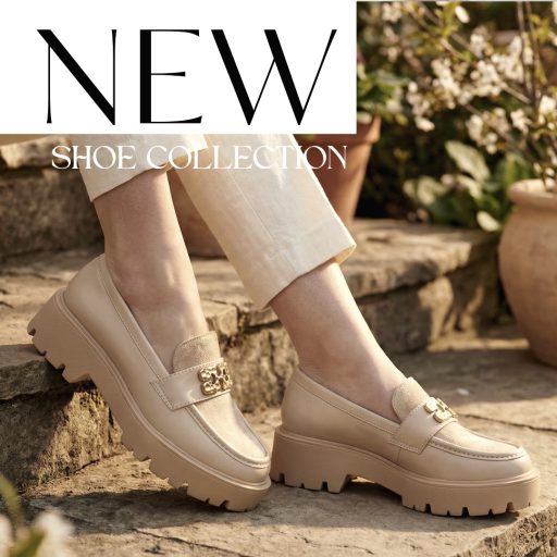 Sea vastag talpú velúr betétes bézs loafer 