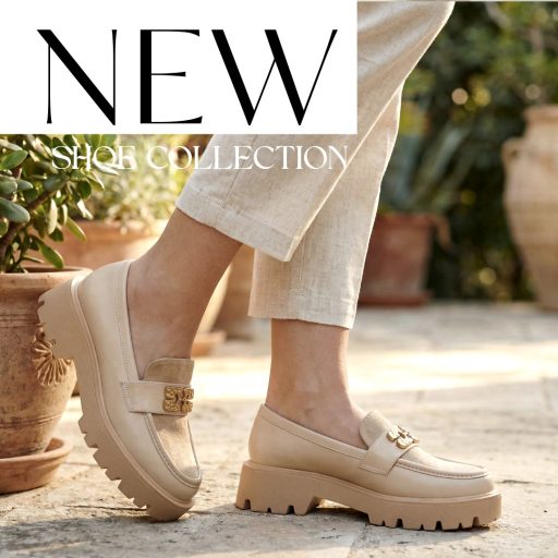 Sea vastag talpú velúr betétes bézs loafer 