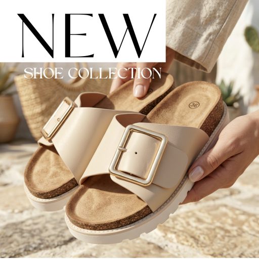 Co platform talpas nagy csatos bézs papucs 