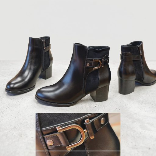 CO kis sarkú elegáns bokacsizma – fekete