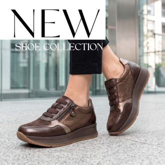   Co emelt talpú rejtett gumifűzős bronz betétes barna sneaker 