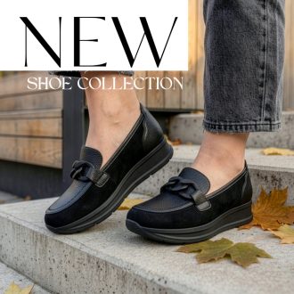 Co emelt talpú láncos fekete slip-on 