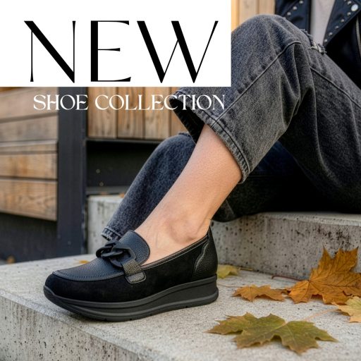 Co emelt talpú láncos fekete slip-on 
