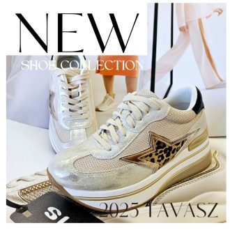 YOL platform talpas leopárd betétes trendi arany sneaker 