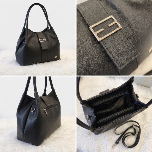 Zellia váll,- és oldaltáska elegáns fekete 