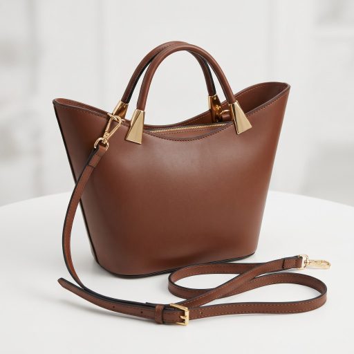 Kézi,- váll,- és oldaltáska különleges fazonú elegáns brown 