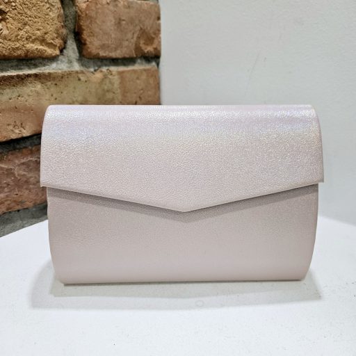 Zellia alkalmi táska csillogó babarózsaszín